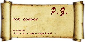 Pot Zombor névjegykártya